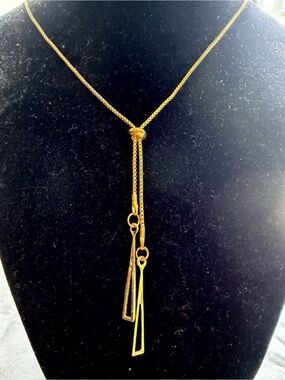 Gold Lariat Y-Necklace for Women - Elegant Drop Pendant